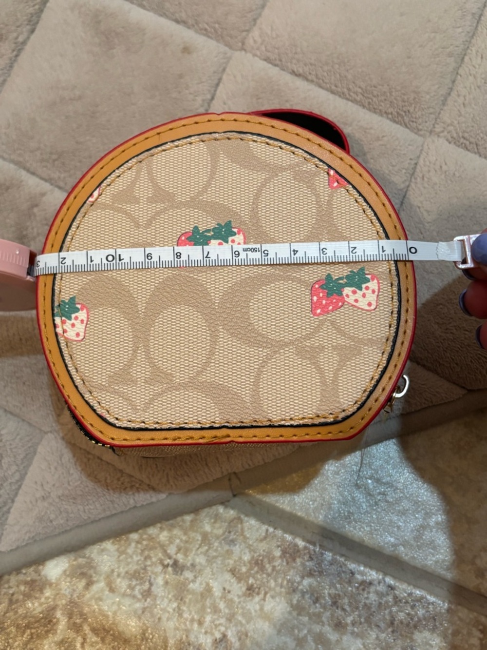 Multicolor Logo-Print Round Crossbody Bag - Picture 7 of 9